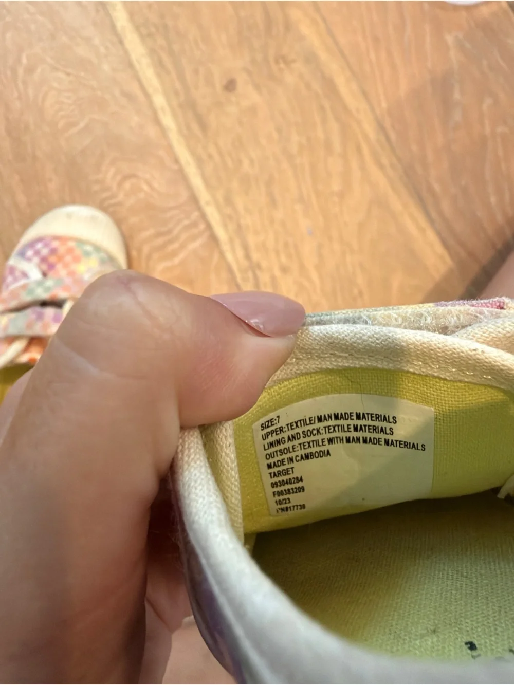 Kids Checkerboard Velcro Sneakers in Pastel Multi